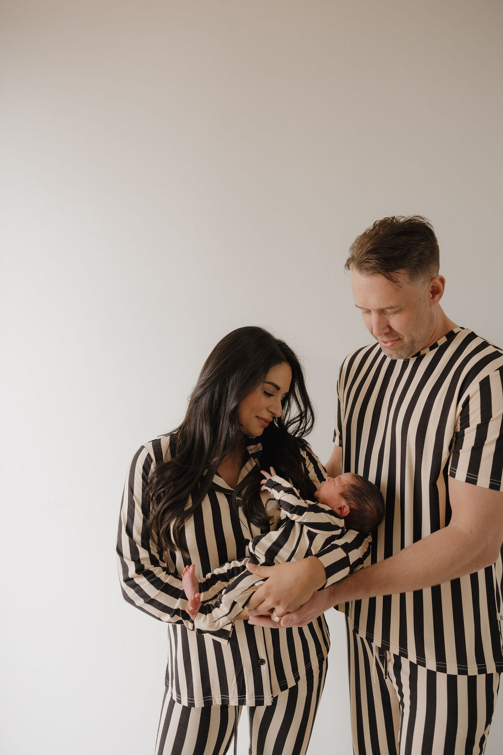 Women's Bamboo Button Up Lounge Set | Midnight Stripe