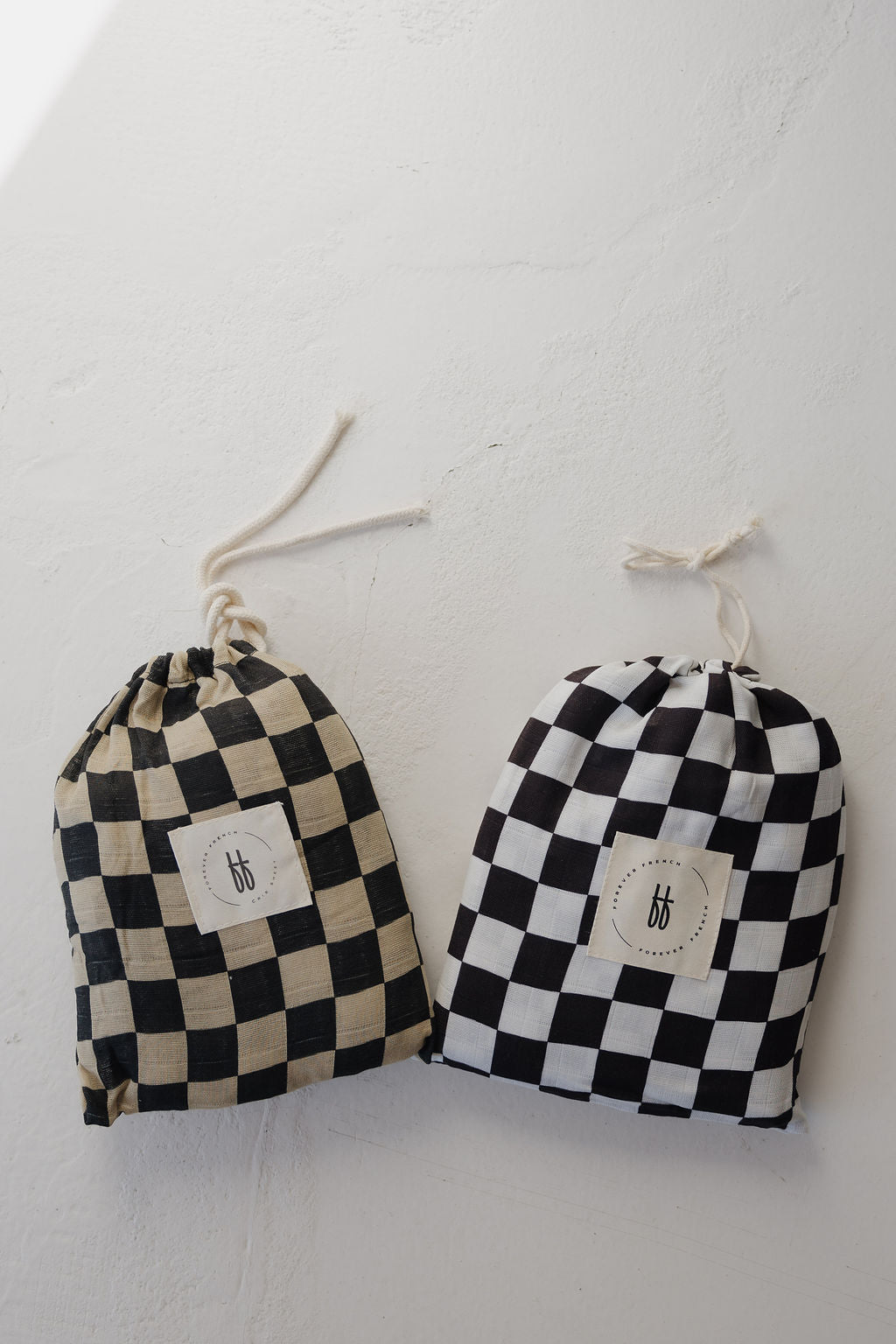 Muslin Crib Sheet | Black Checkerboard