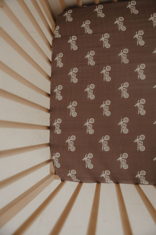 Muslin Crib Sheet | Dirt Bike