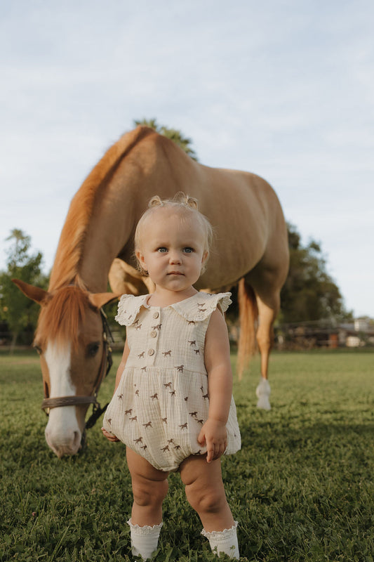 Muslin Romper | Wild Horses