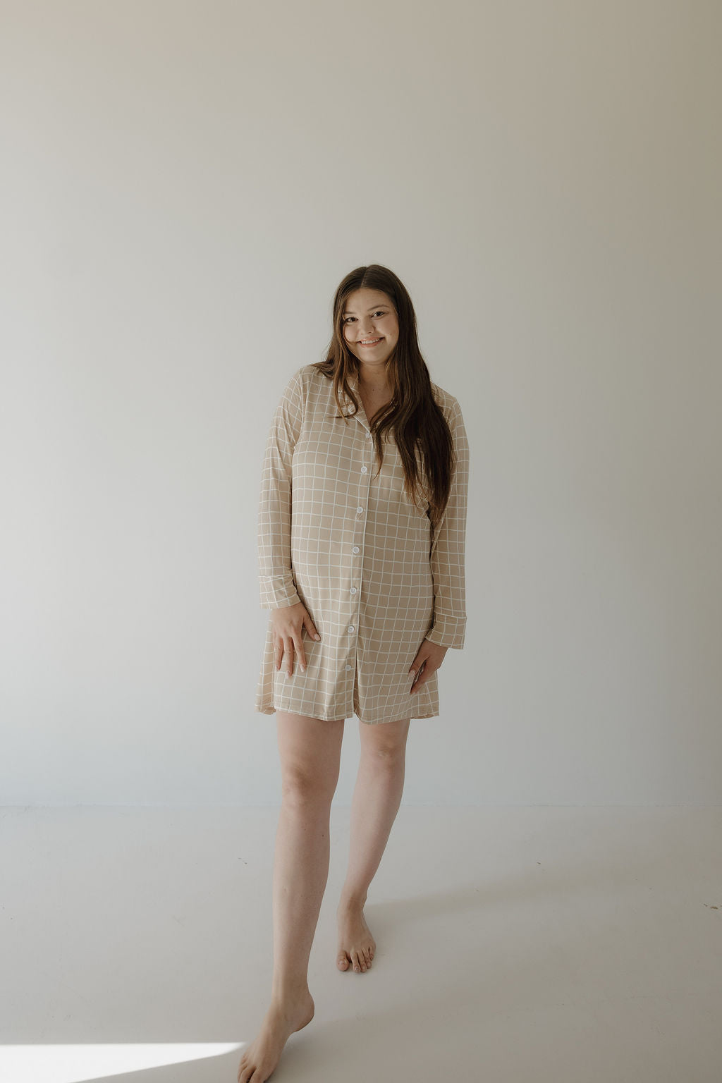 Women's Bamboo Sleeping Dress | Grid