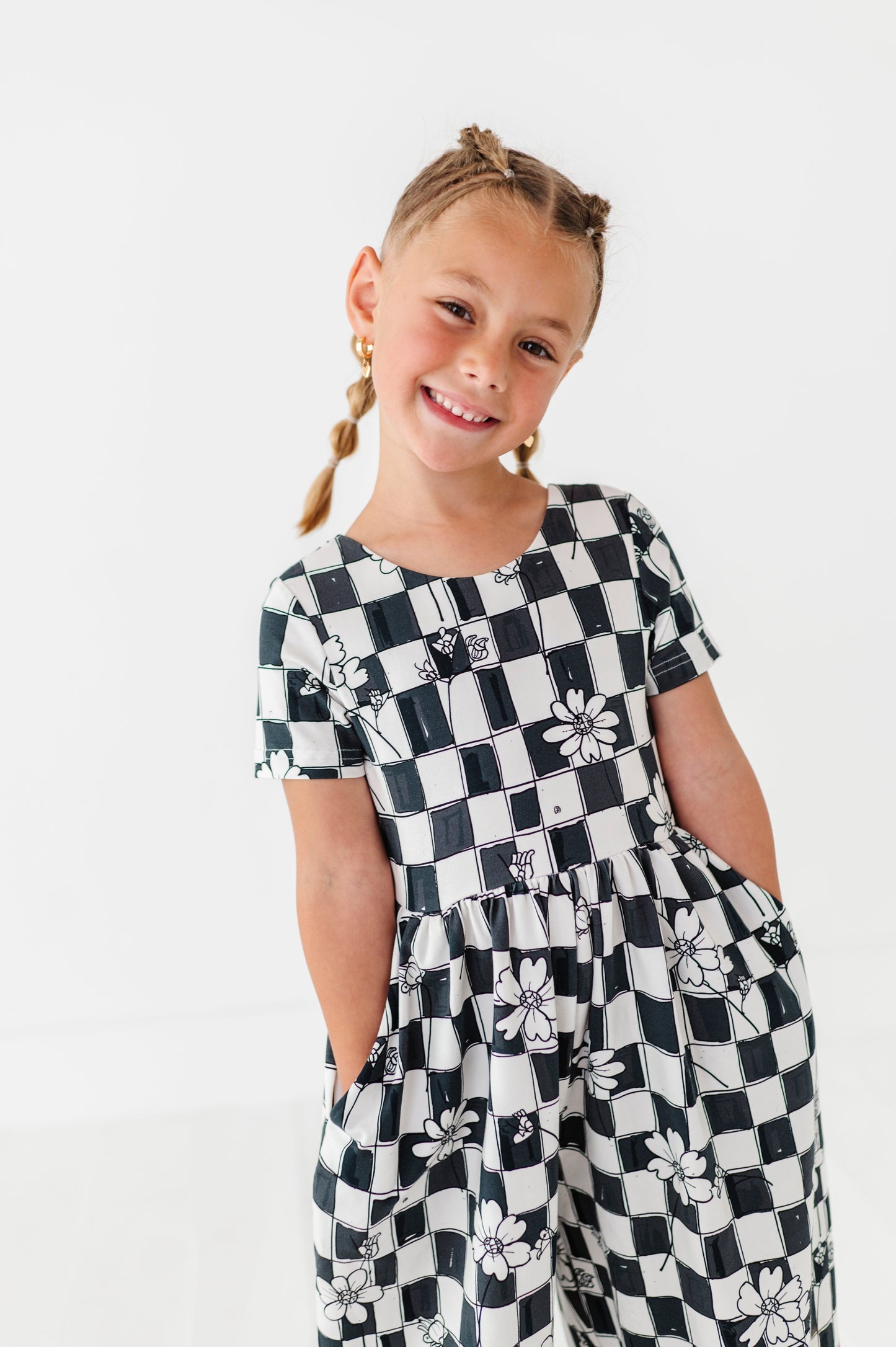 Floral Check Romper