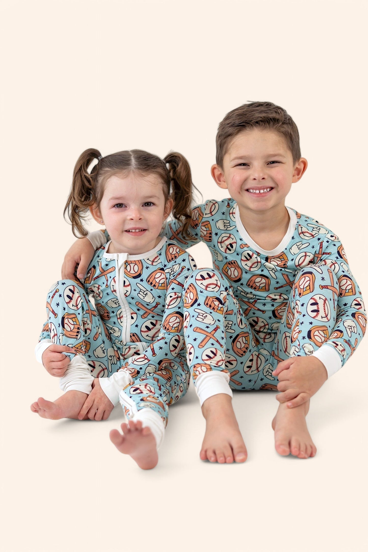 BASEBALL SMILEY DREAM ROMPER