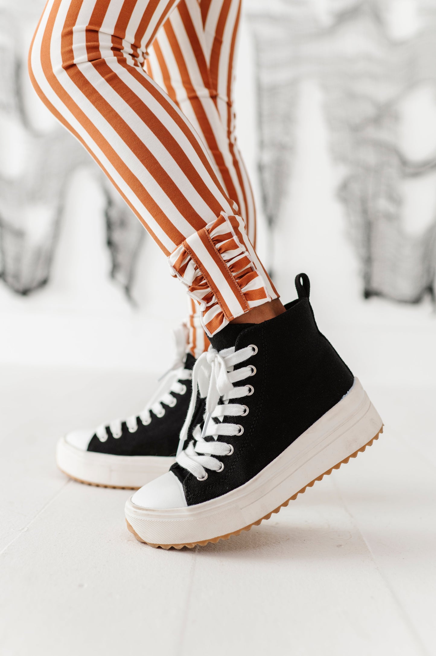 Rust Striped | (SLIM) LEGGING