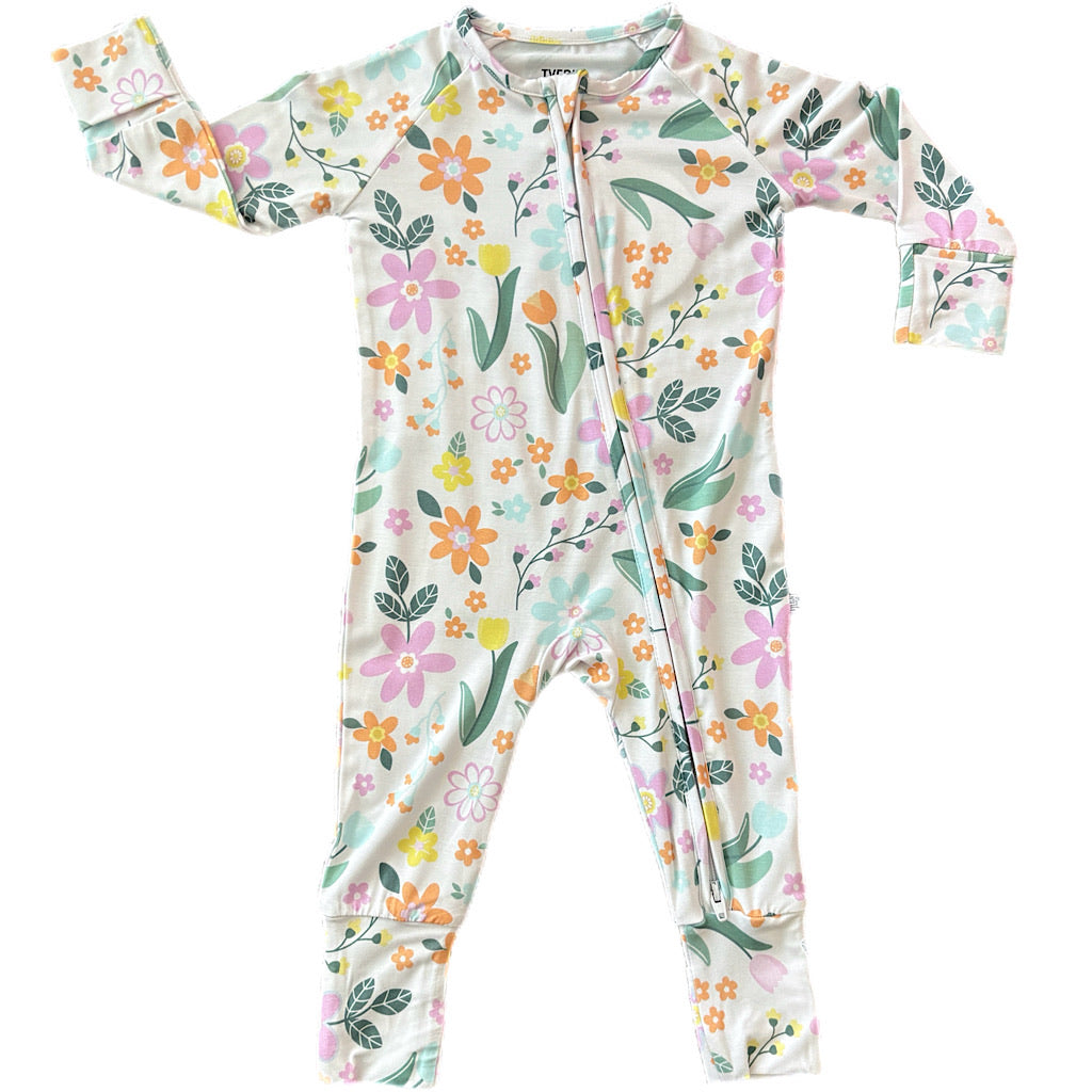 TNK BLOOM ZIP UP BAMBOO JAMMIE