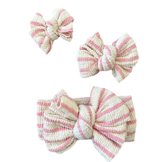 Clara ~ Pink & White Striped Sweater