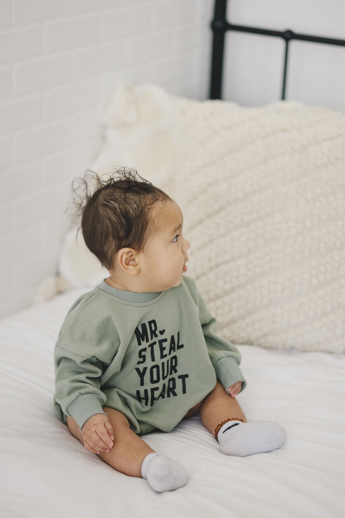 Mr. Steal Your Heart Sweatshirt Romper - more colors