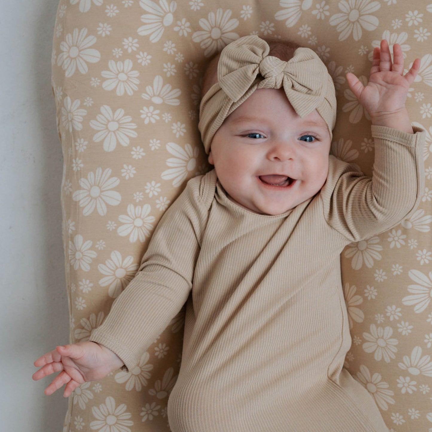 Tan Ribbed | Bamboo Knotted Gown