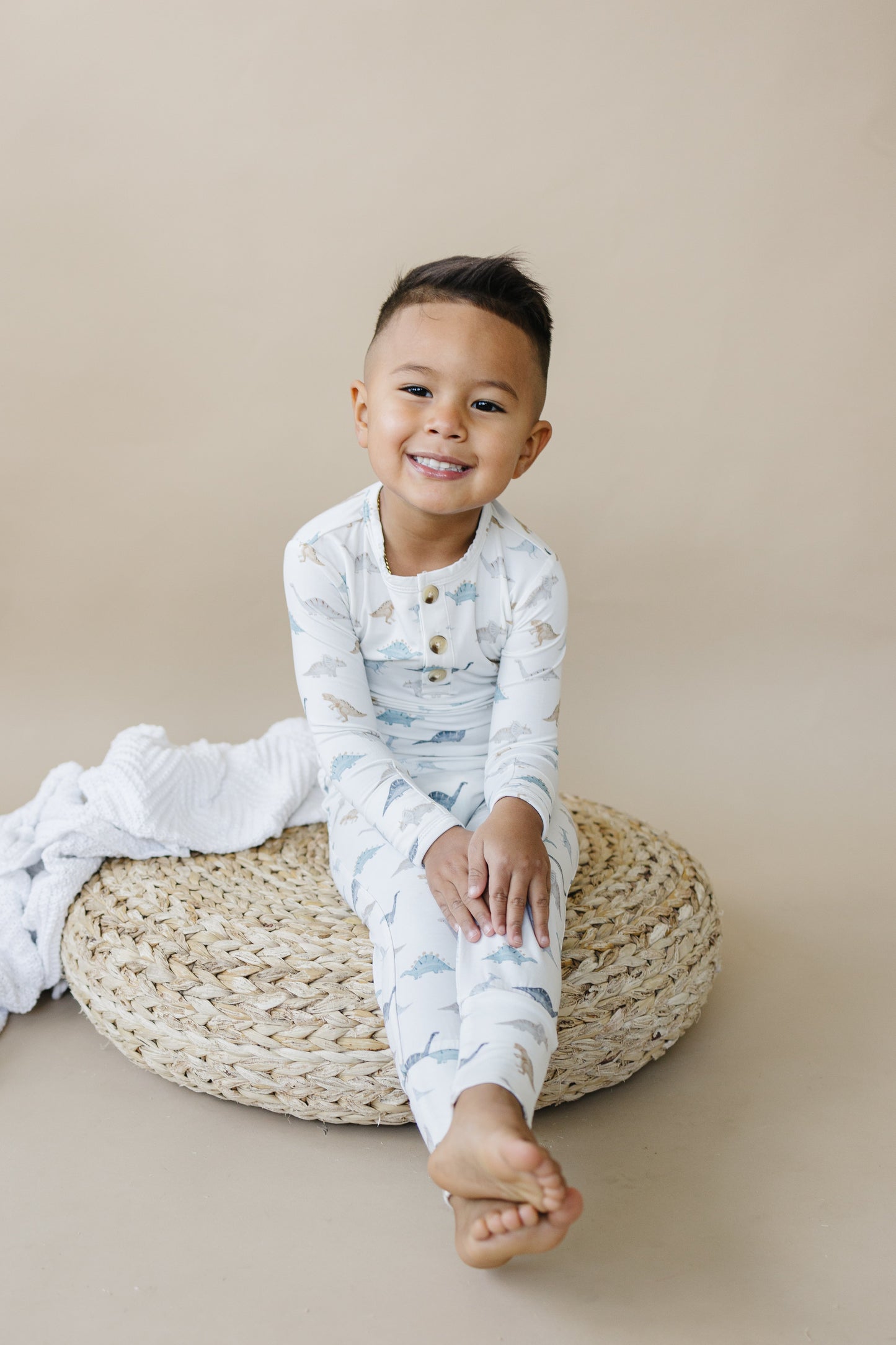 Snugglesaurus 2pc Henley Bamboo Pajamas