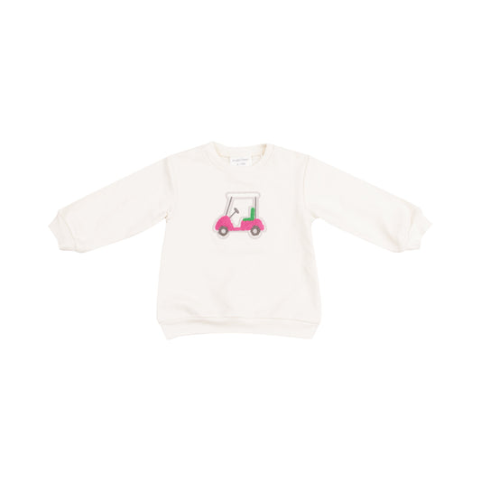 Oversize Sweatshirt with Applique - Golf Cart French Terry