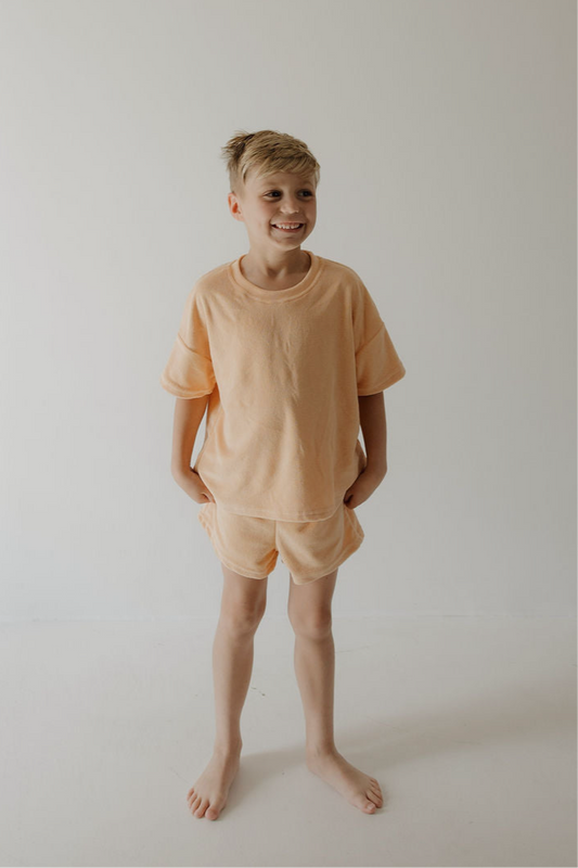 Child Terry Short Set | Sherbert
