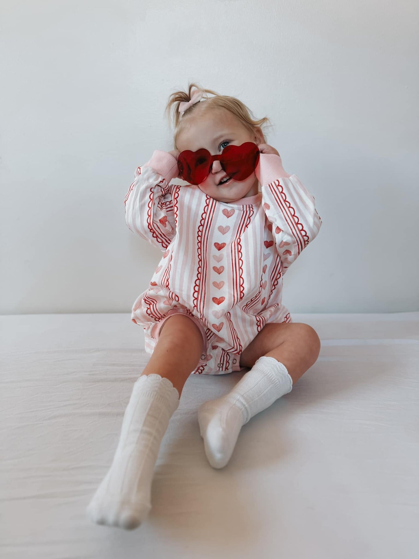 Laced with Love Sweatshirt Romper