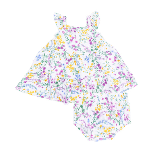 Twirly Sundress & Diaper Cover - Cottage Climbing Floral