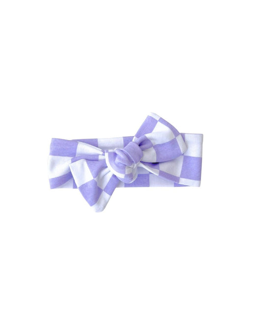 Checkered Headband | Lavender