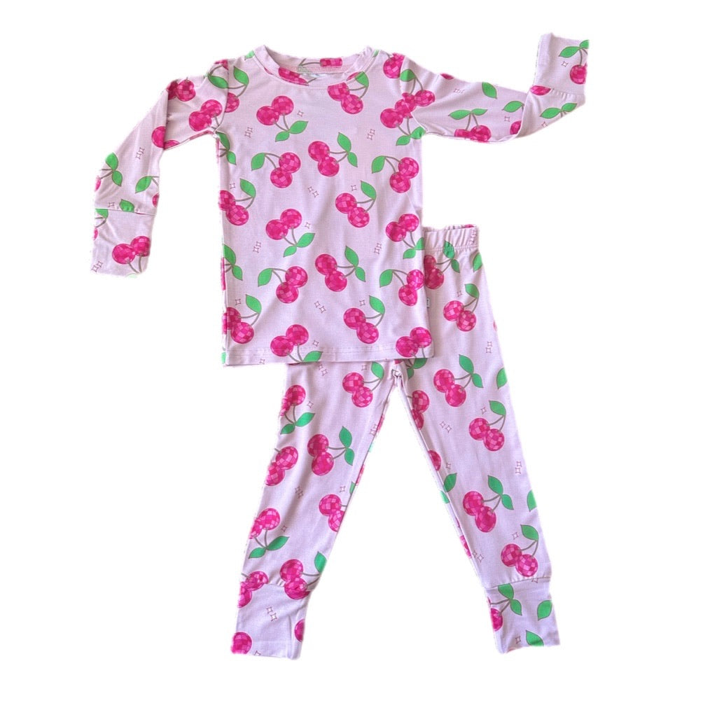 CHERRY DISCO TWO PIECE BAMBOO JAMMIES