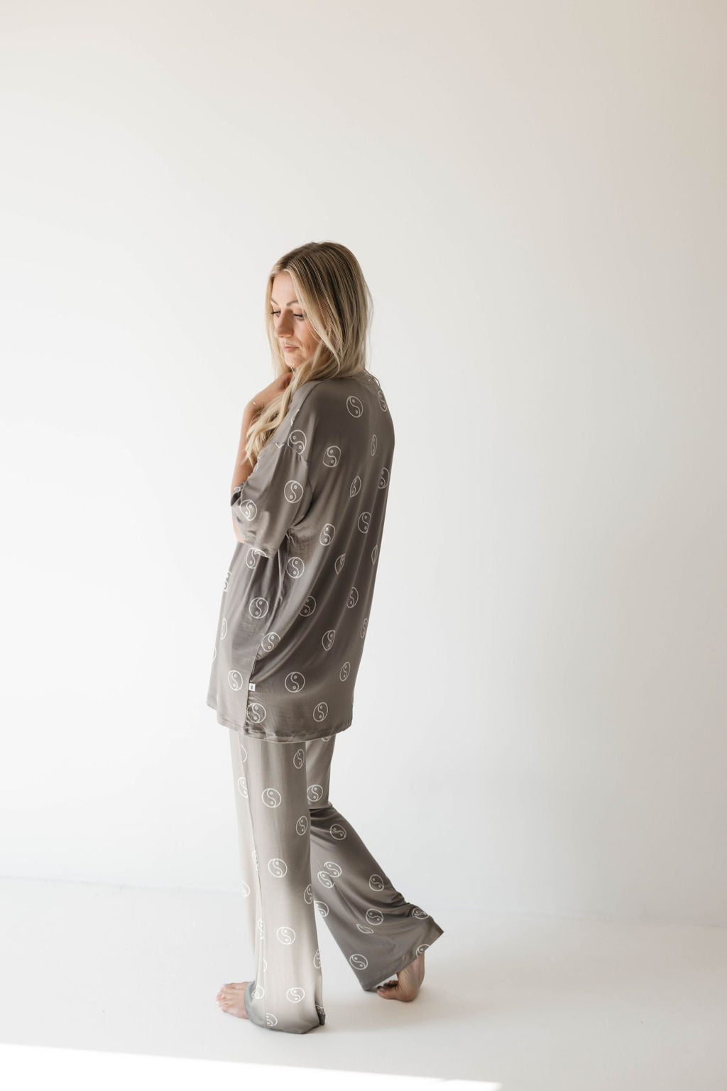 Short Sleeve Women's Bamboo Pajamas | Sage Yin Yang