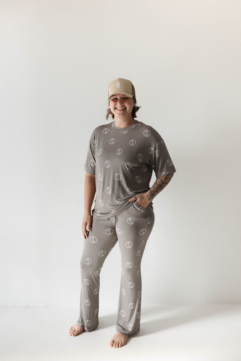 Short Sleeve Women's Bamboo Pajamas | Sage Yin Yang