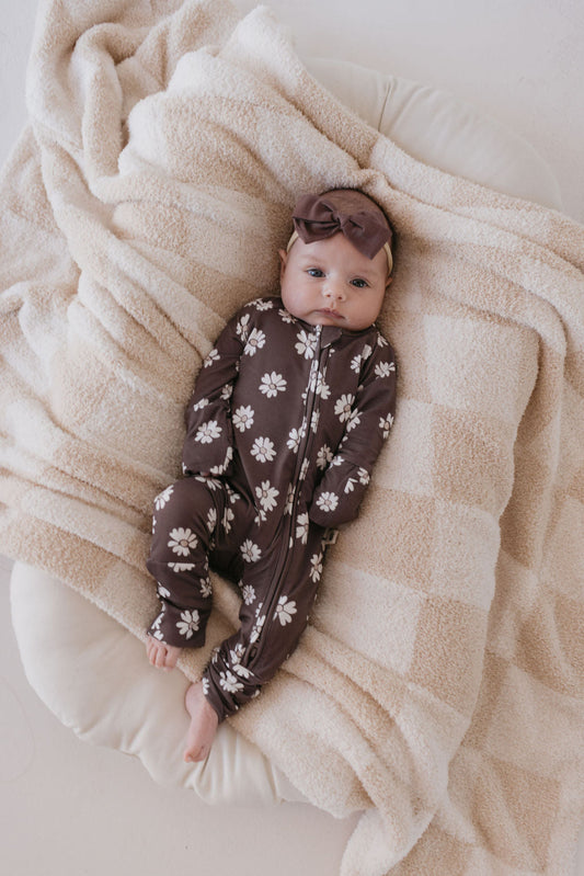 Bamboo Zip Pajamas | Midnight Meadow