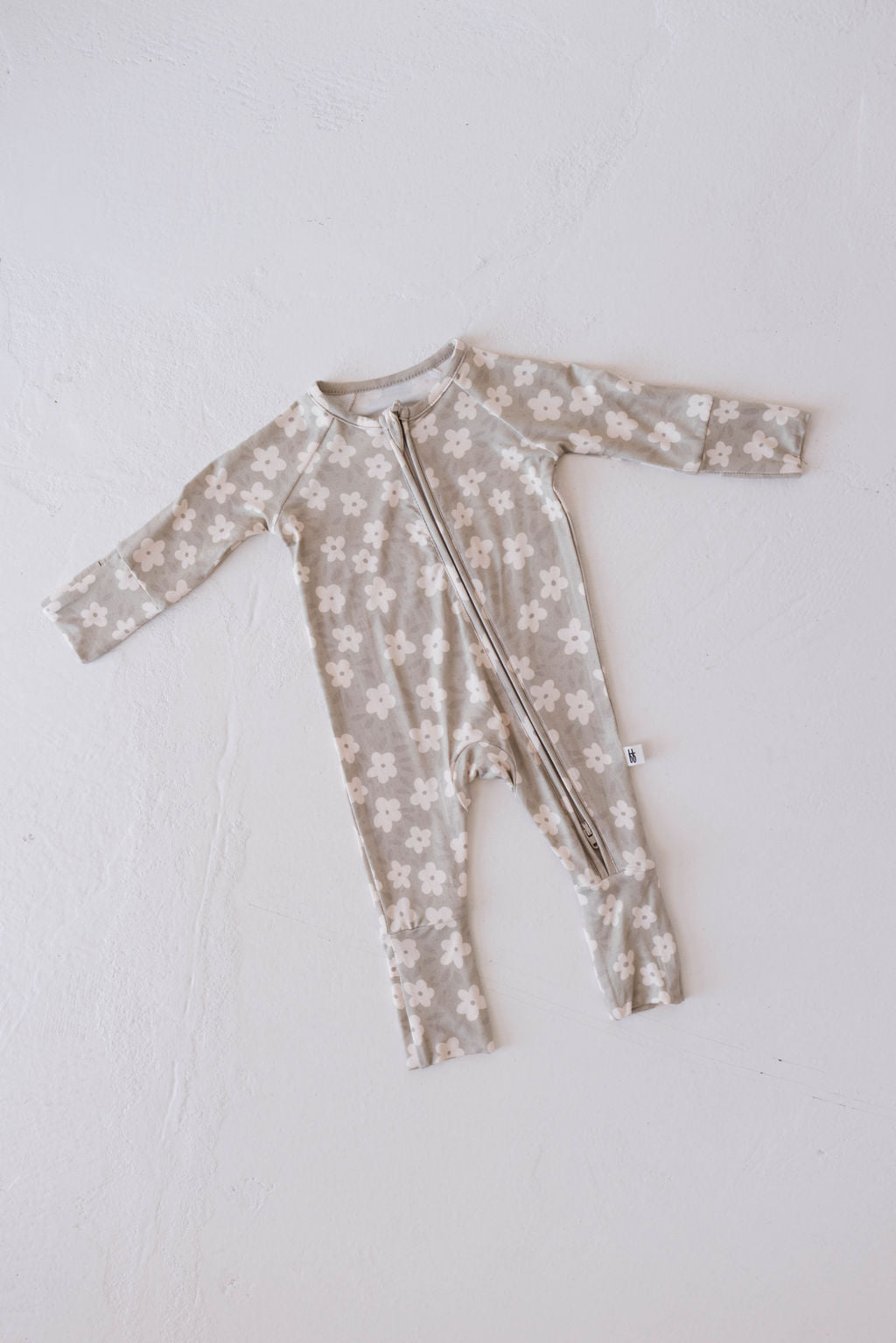 Bamboo Zip Pajamas | French Gray Floral