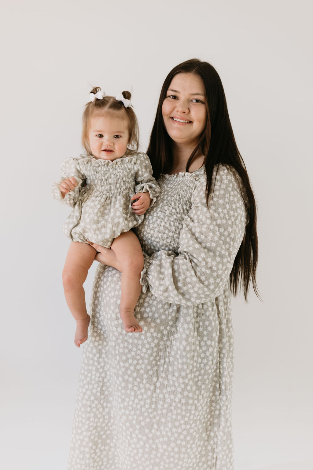 Ruffle Romper | French Gray Floral