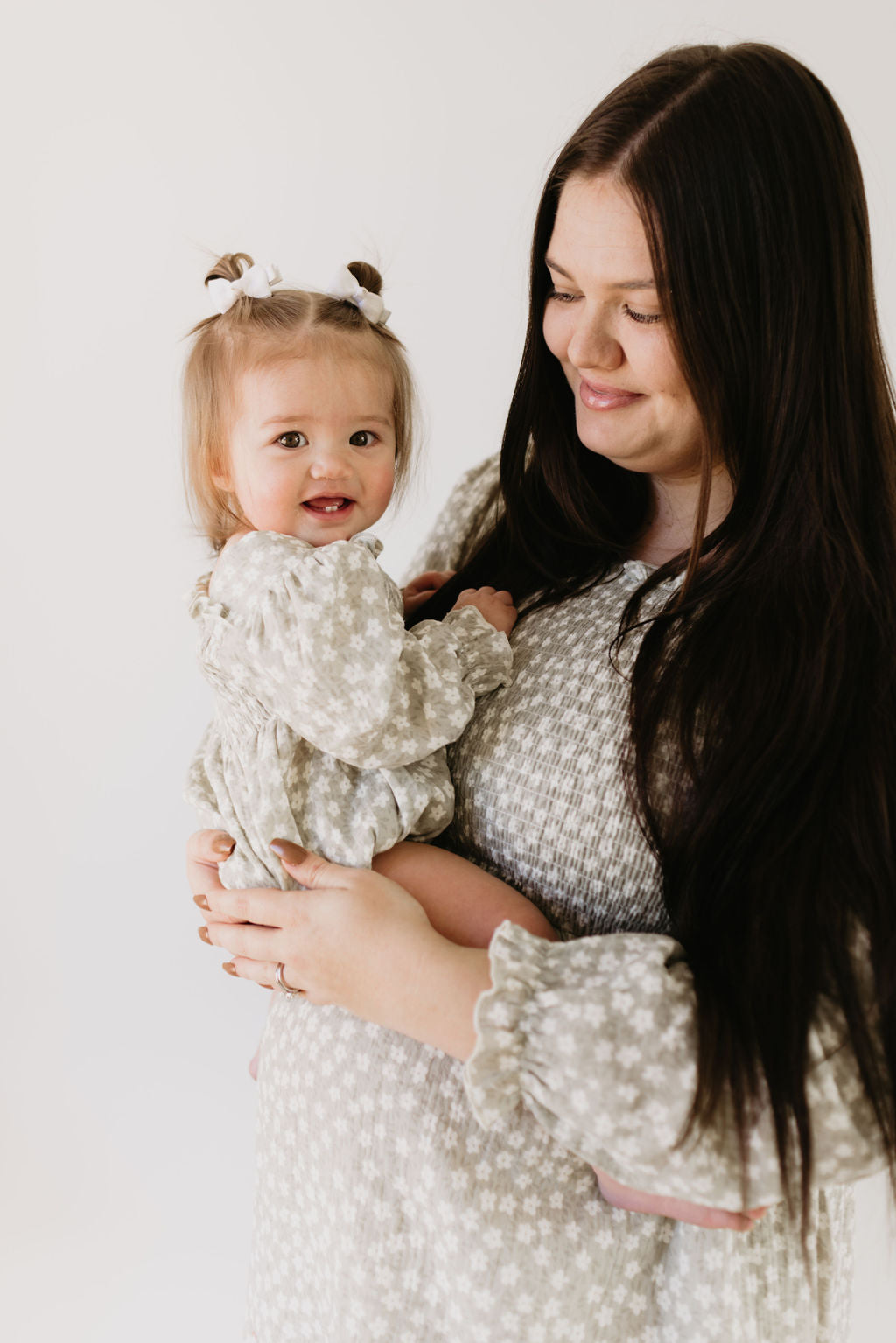 Ruffle Romper | French Gray Floral