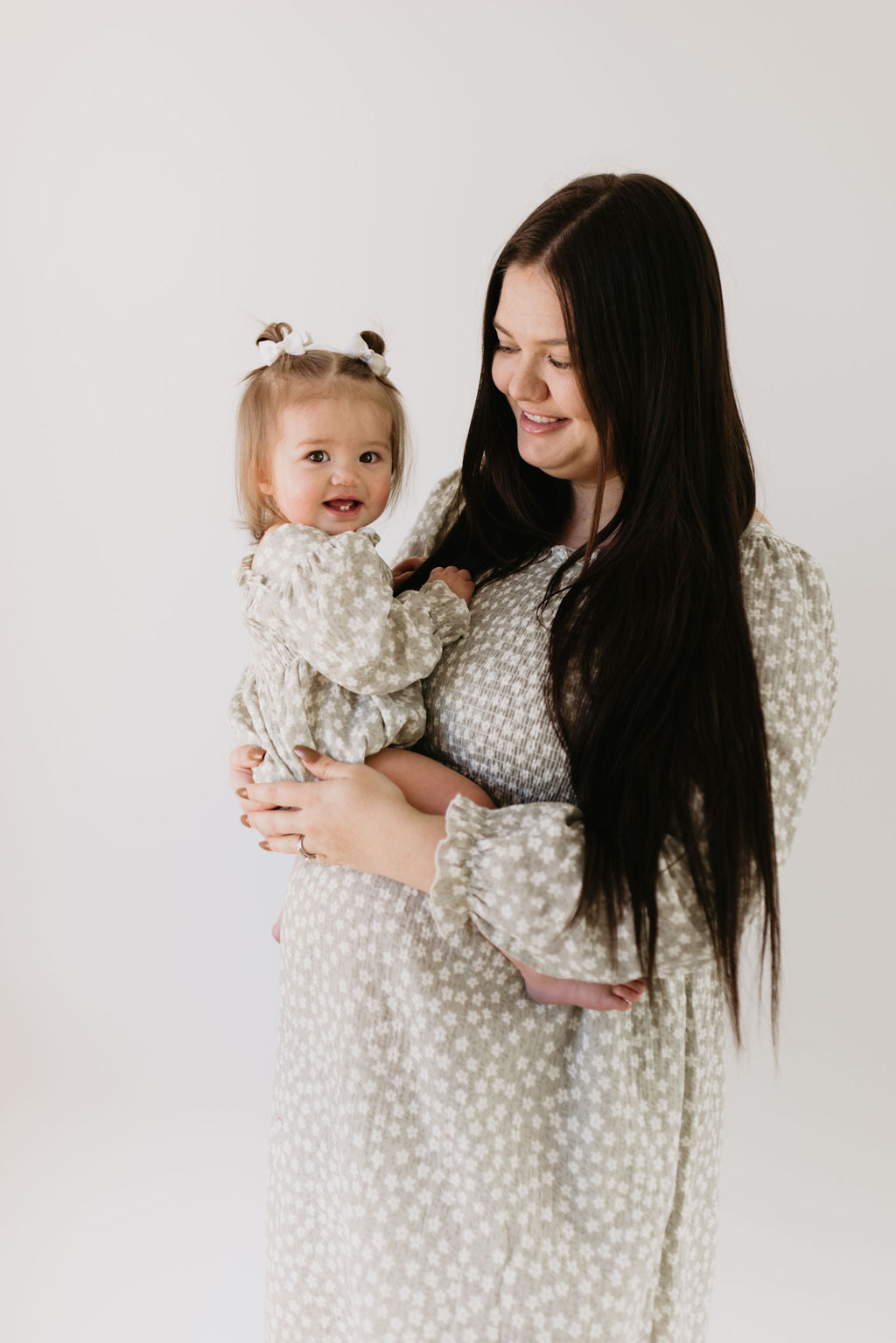 Ruffle Romper | French Gray Floral