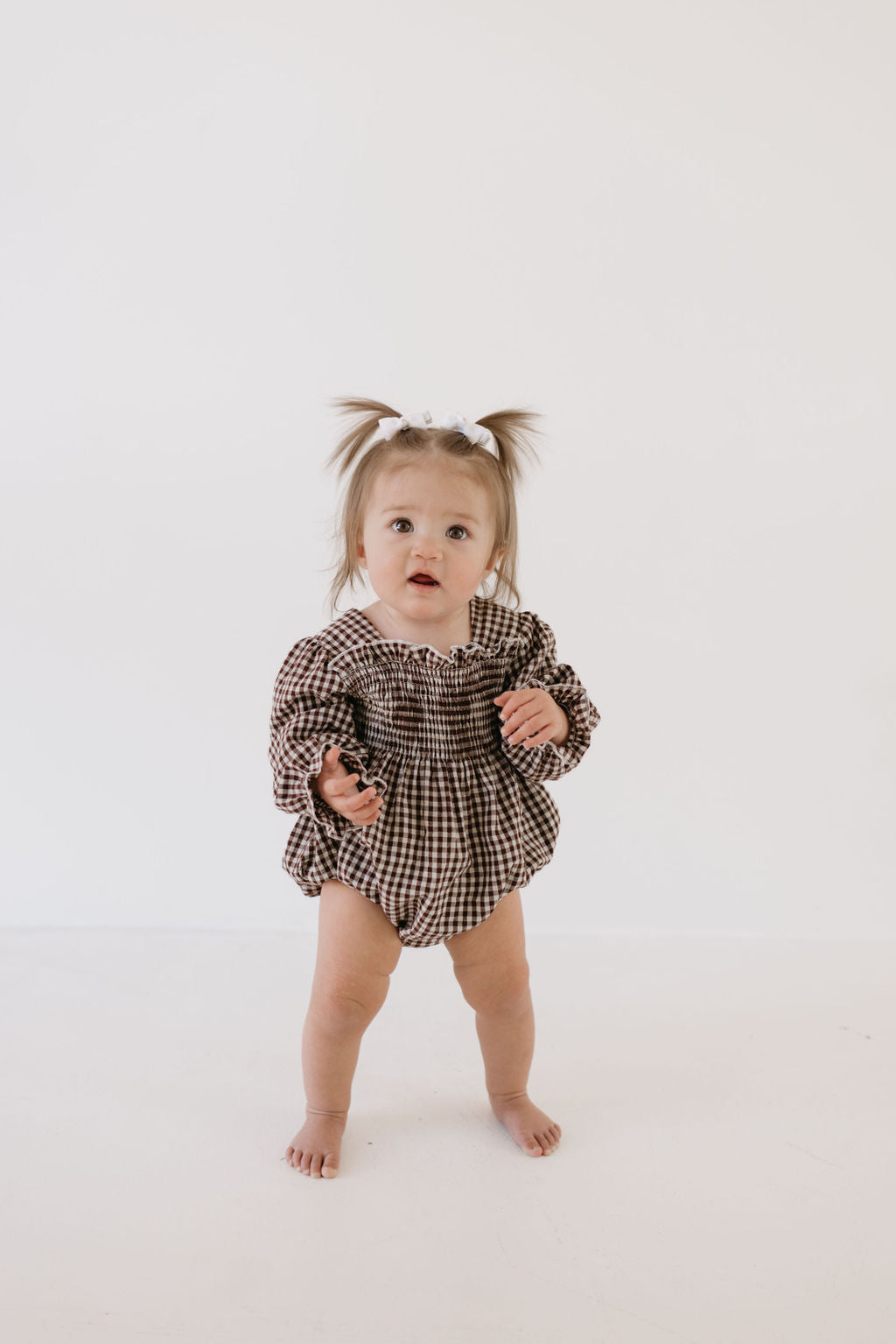 Ruffle Romper | Chocolate Chai