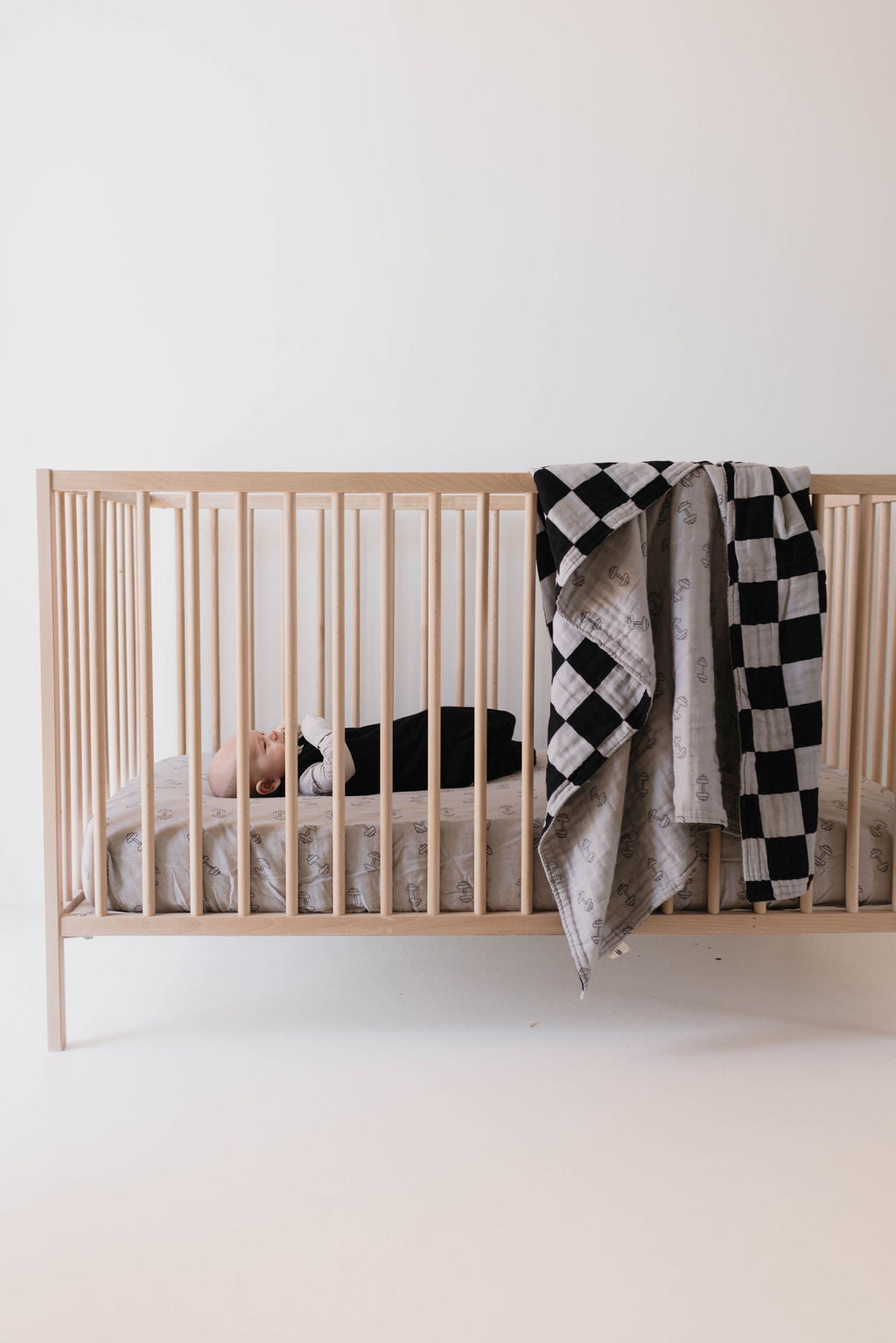 Muslin Quilt  | Arm Day + Black & Grey Checkerboard