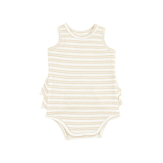 Ruffle Tank Bubble - Stripe Oxford Tan