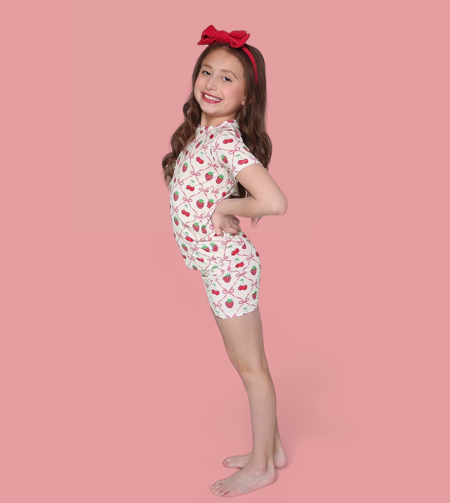 CHERRY BOW BERRY DREAM SHORT SET