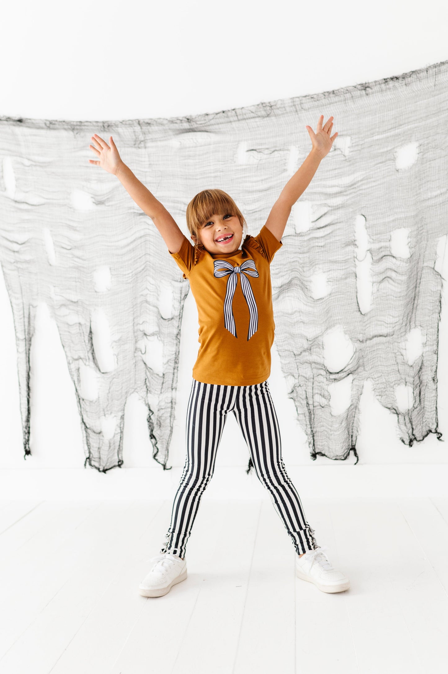 Espresso Striped | (SLIM) LEGGING