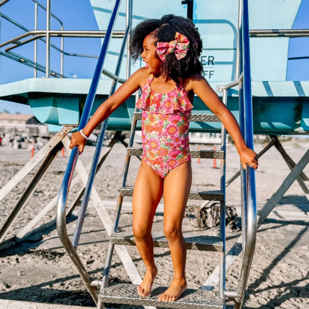 HERE COMES THE SUN ~ VIBRANT FLORAL SWIM BOWS