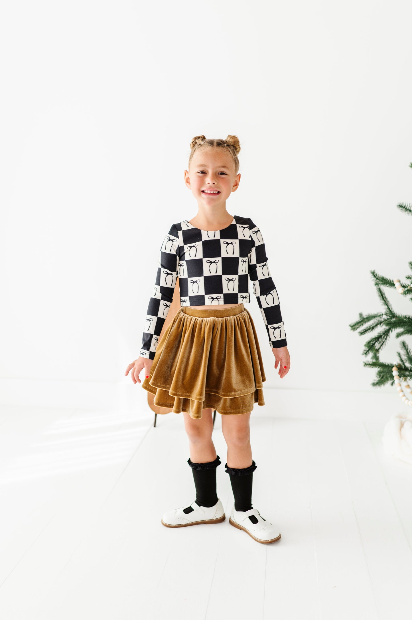Carmel Velvet | 2-Tiered SKORT