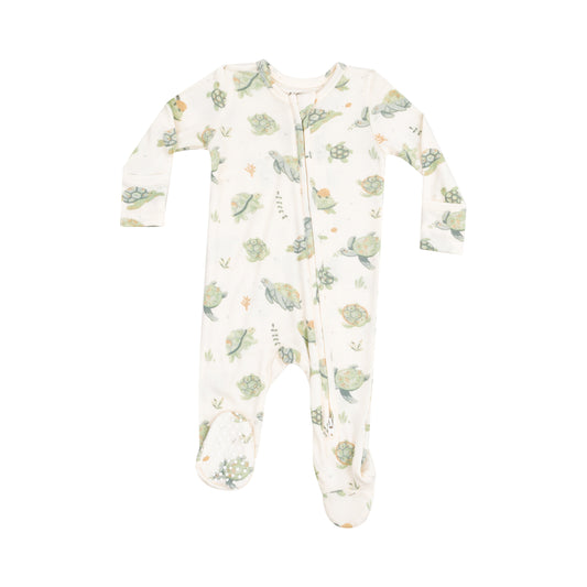 2 Way Zipper Footie - Sea Turtles