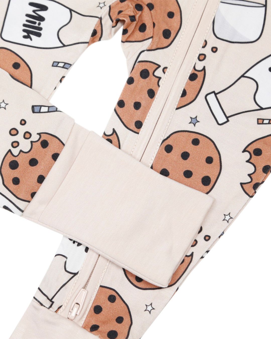 Bamboo Zip Romper | Milk & Cookies