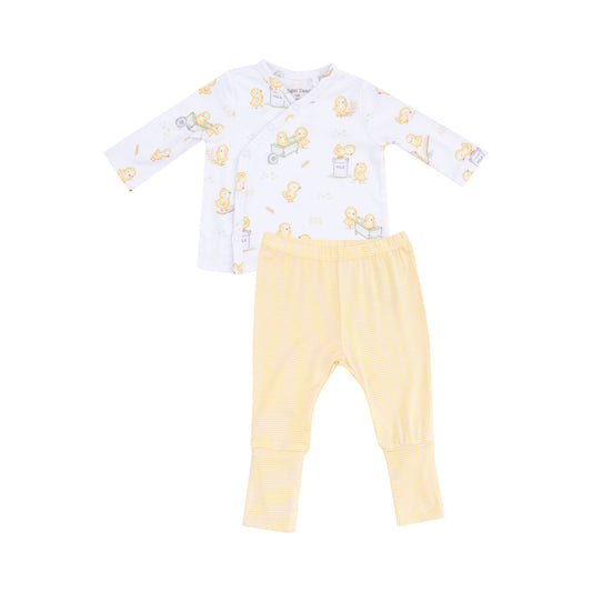 Take Me Home Set with  Roll Over Cuff Pant - Baby Chicks