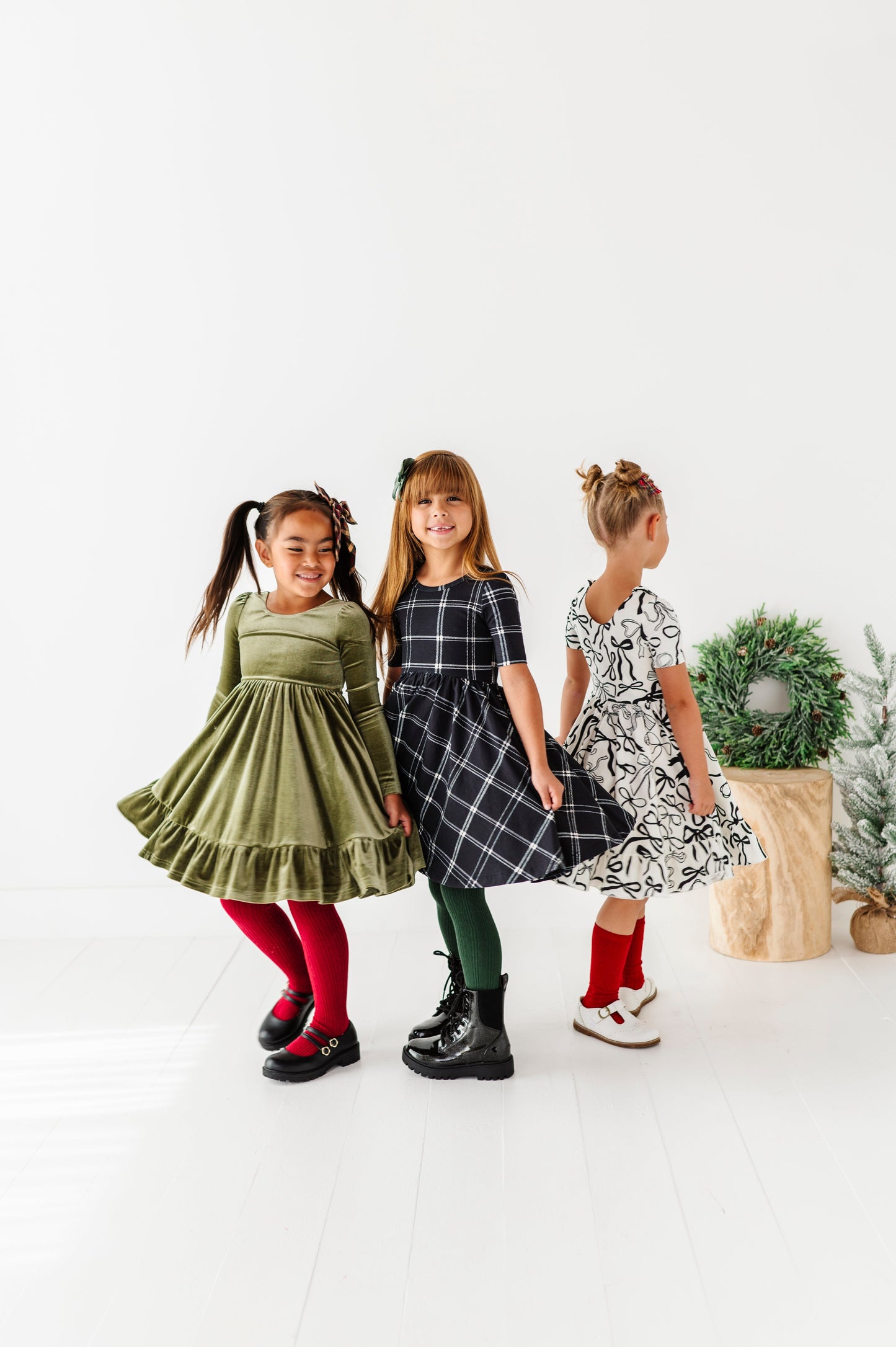 Black Plaid | Scoop Back Dress