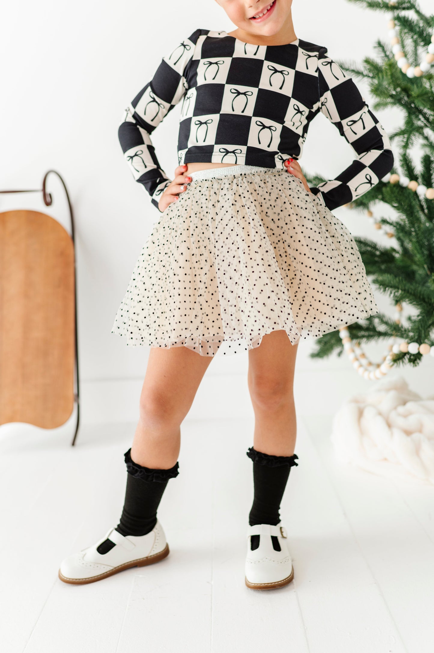 Cream + Dottie | MESH Skort