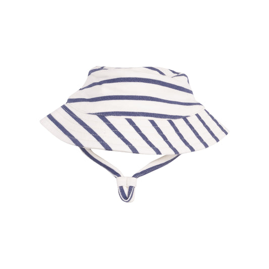 French Terry Bucket Hat - Navy Stripe
