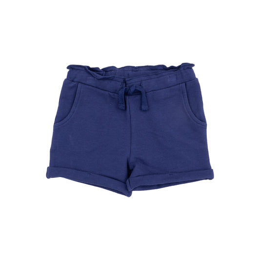 French Terry Paperbag Shorts - Navy