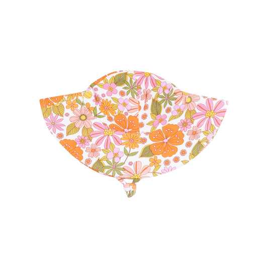 Wide Brim Sunhat - Boho Beachy Floral