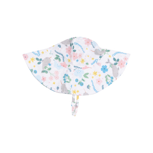 Wide Brim Sunhat - Narwhal Floral