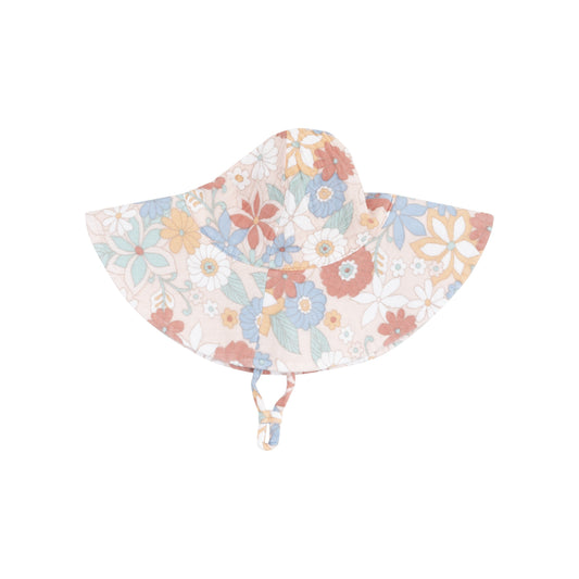 Wide Brim Sunhat - Tropical Retro Floral