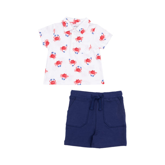 Polo Shirt and Short - Crabby Cuties