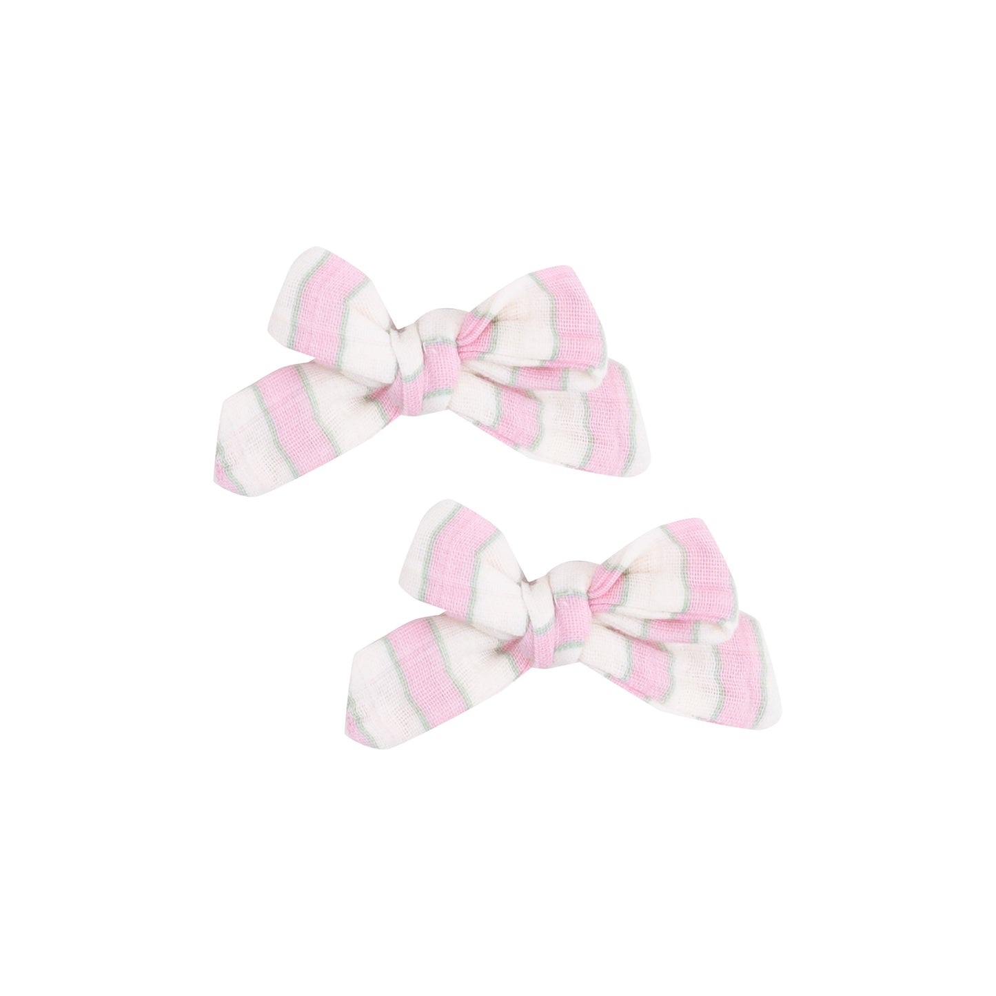 2 Pack Hair Bow with Clip - Candy Stripe