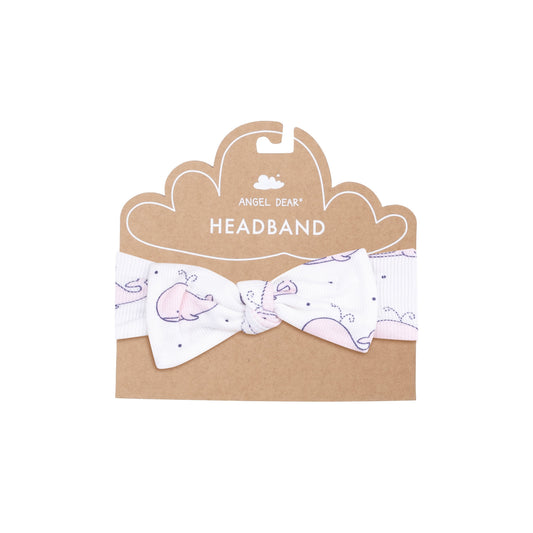 Knot Headband - Bubbly Whale Pink