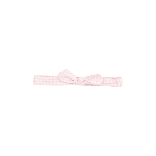 Knot Headband - Mini Gingham Pink