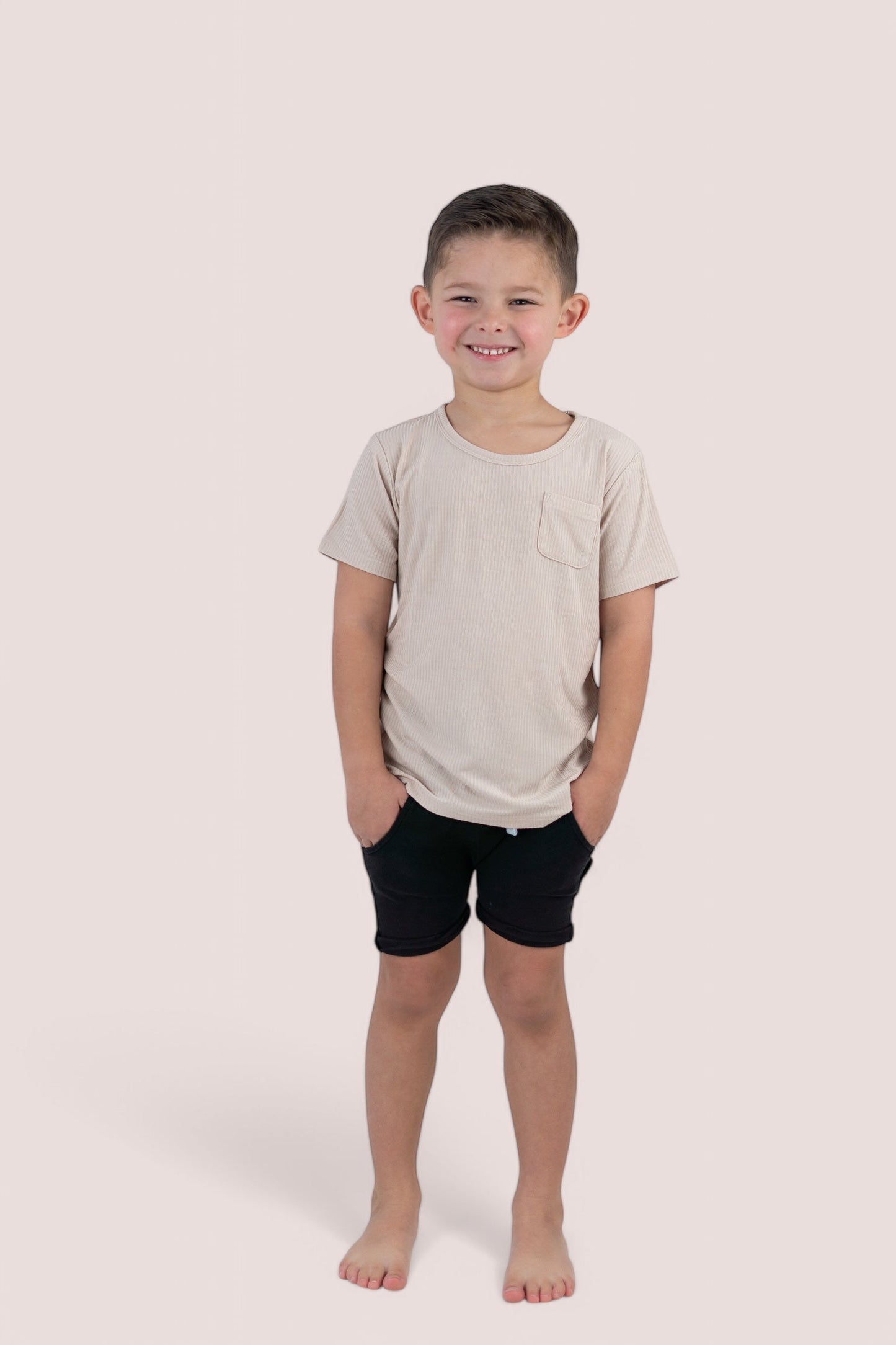 TOTALLY TAN RIB DREAM POCKET TEE
