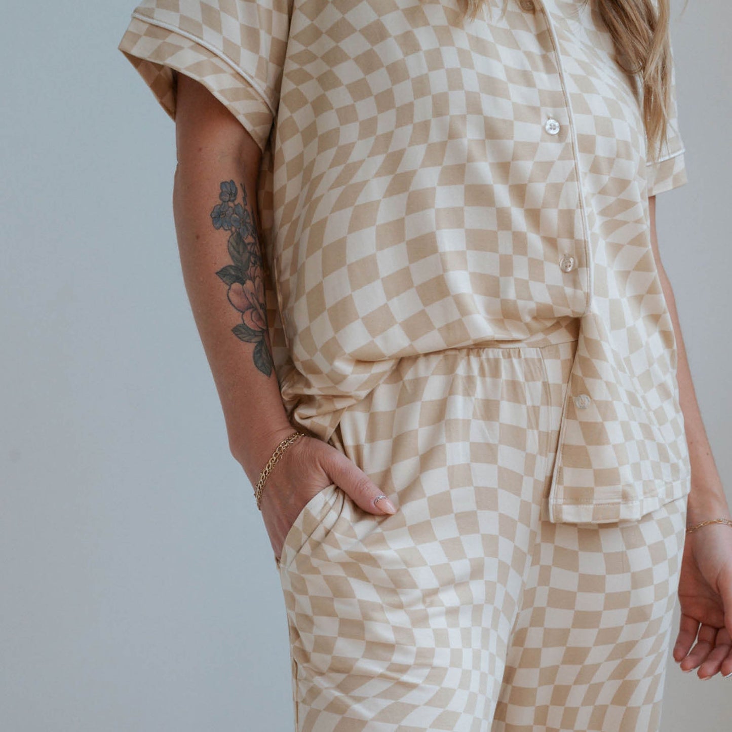 Wavy Checker | Women's Flare Set