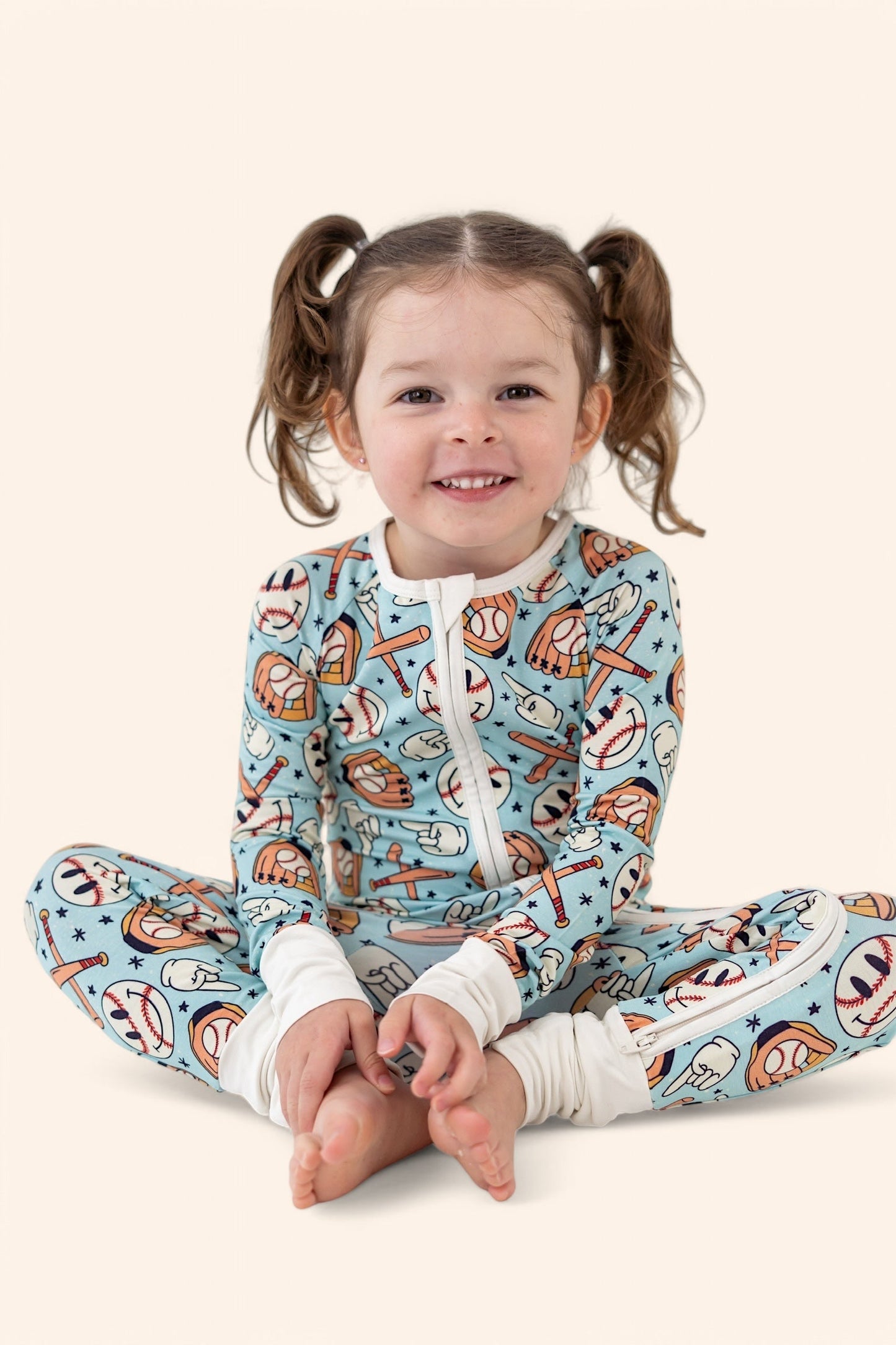 BASEBALL SMILEY DREAM ROMPER